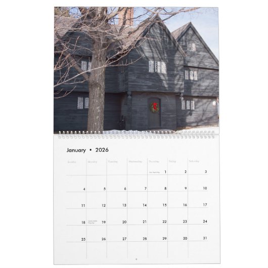 Schilderachtig Salem Massachusetts Kalender (Jan 2026)