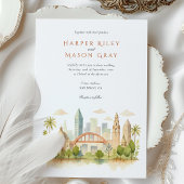 Schilderachtig San Diego Californië Waterverf brui Kaart