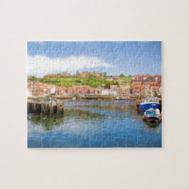 Schilderachtig schilderij van Whitby Harbour Legpuzzel