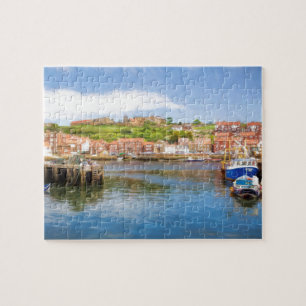 Schilderachtig schilderij van Whitby Harbour Legpuzzel