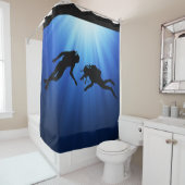 Schilderachtig scuba-duikers douchegordijn (In situ)