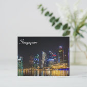 Schilderachtig Singapore Skyline Briefkaart (Staand voorkant)