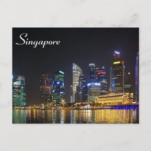 Schilderachtig Singapore Skyline Briefkaart (Voorkant)