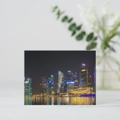 Schilderachtig Singapore Skyline Briefkaart (Staand voorkant)