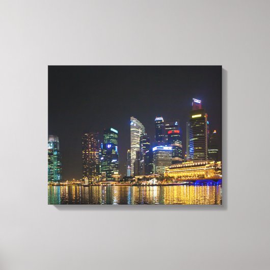 Schilderachtig Singapore Skyline Canvas Afdruk (Voorkant)