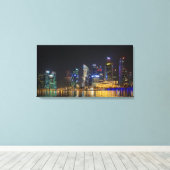 Schilderachtig Singapore Skyline Canvas Afdruk (Insitu (Houten vloer))