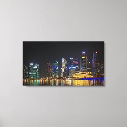 Schilderachtig Singapore Skyline Canvas Afdruk (Voorkant)
