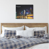 Schilderachtig Singapore Skyline Canvas Afdruk (Insitu (Slaapkamer))