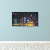 Schilderachtig Singapore Skyline Canvas Afdruk (Insitu (Houten vloer))