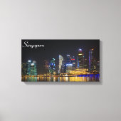 Schilderachtig Singapore Skyline Canvas Afdruk (Voorkant)