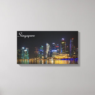 Schilderachtig Singapore Skyline Canvas Afdruk