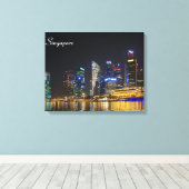 Schilderachtig Singapore Skyline Canvas Afdruk (Insitu (Houten vloer))