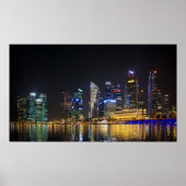 Schilderachtig Singapore Skyline Poster (Voorkant)