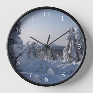 Schilderachtig sneeuwwinterlandschap