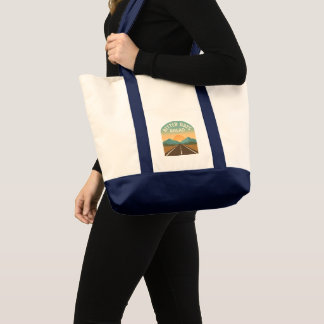 Schilderachtig snelweg & zonsopgang esthetiek Tote Bag