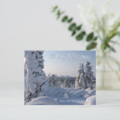 Schilderachtig Snowy Landscape Merry Kerstry Briefkaart (Staand voorkant)