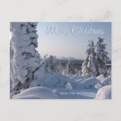 Schilderachtig Snowy Landscape Merry Kerstry Briefkaart (Voorkant)