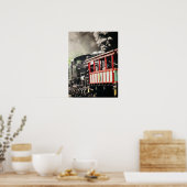 "Schilderachtig spoorweg van de klasse" - Foto Poster (Keuken)