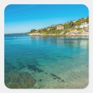 Schilderachtig St Mawes Falmouth in Cornwall, Enge Vierkante Sticker