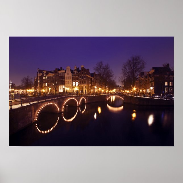 Schilderachtig stad Amsterdam Nederland Poster (Voorkant)