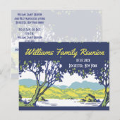  Schilderachtig stamboom reünie Aankondigingskaart (Voorkant / Achterkant)