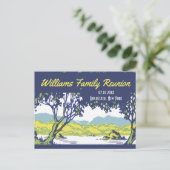  Schilderachtig stamboom reünie Aankondigingskaart (Staand voorkant)