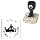 schilderachtig stempel van het bosadres (Gestempeld)