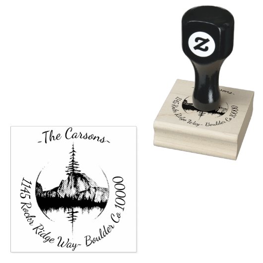 schilderachtig stempel van het bosadres (Gestempeld)