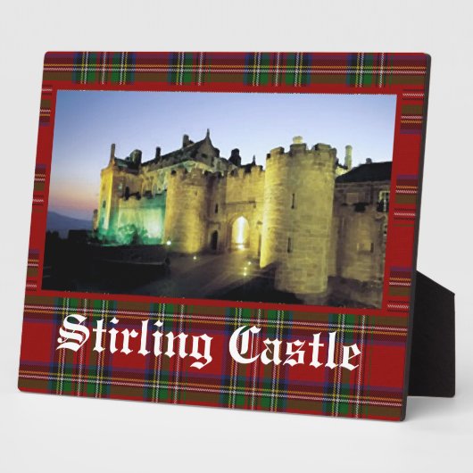 Schilderachtig Stirling Castle Tabletop Plaque Fotoplaat (Zijkant)