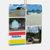 Schilderachtig strand en woestijn Aruba Keramisch Ornament (Rechts)