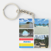 Schilderachtig strand en woestijn Aruba