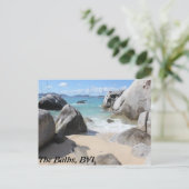 Schilderachtig strand op The Baths on Virgin Gorda Briefkaart (Staand voorkant)