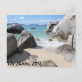 Schilderachtig strand op The Baths on Virgin Gorda Briefkaart (Voorkant)