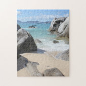 Schilderachtig strand op The Baths on Virgin Gorda Legpuzzel (Verticaal)