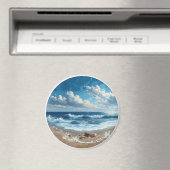 Schilderachtig strand - Prachtige strandscène Magneet (Insitu (Vaatwasser))