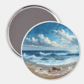 Schilderachtig strand - Prachtige strandscène Magneet (Voorkant / Achterkant)