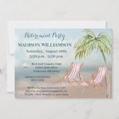 Schilderachtig Strand Uitzicht Palm Trees Pensioen Kaart (Voorkant)