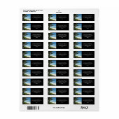 Schilderachtig strand, zijpalmtak etiket (Full Sheet)