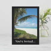 Schilderachtig strand, zijpalmvertakking kaart (Staand voorkant)