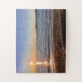 Schilderachtig strand zonsondergang foto oversized legpuzzel (Verticaal)