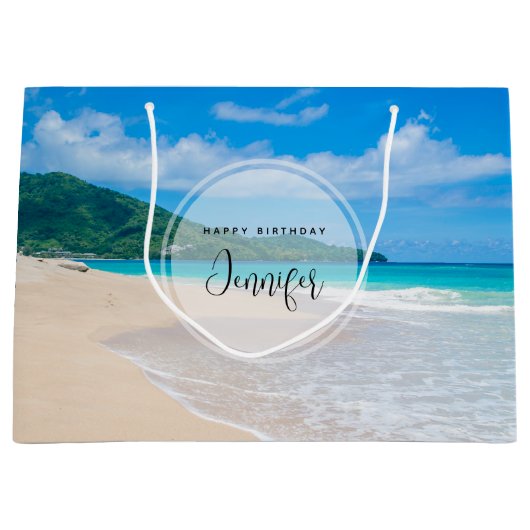 Schilderachtig strandstralen  strandstralen groot cadeauzakje (Voorkant)