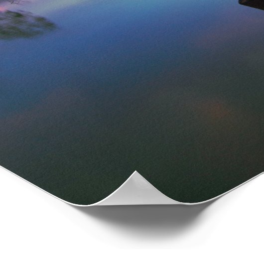 Schilderachtig Sunrise Lake Jetty Pier Poster (Hoek)