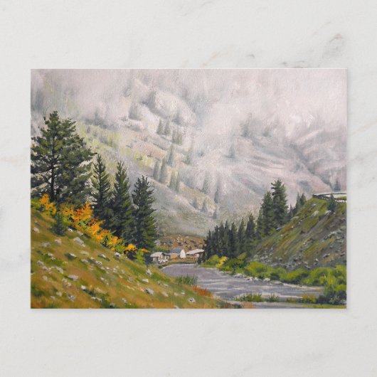 Schilderachtig Taylor River Colorado Painting Briefkaart (Voorkant)