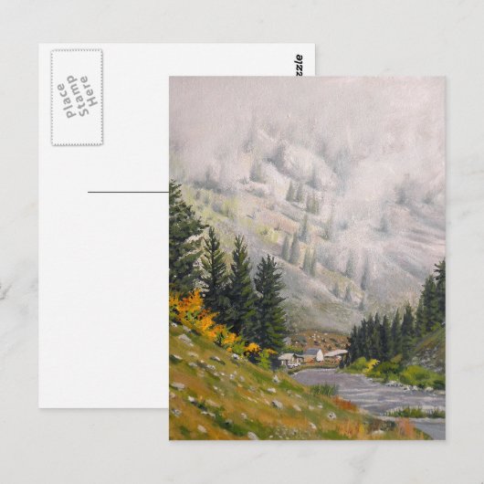 Schilderachtig Taylor River Colorado Painting Briefkaart (Voorkant / Achterkant)