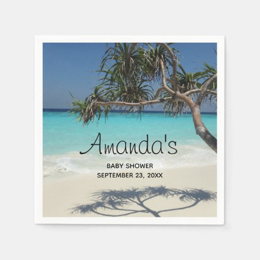 Schilderachtig Tropical Beach Ocean Paradise Baby Servet (Voorkant)