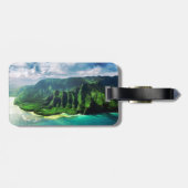 Schilderachtig Tropisch eiland Hawaii Bagagelabel (Achterkant horizontaal)