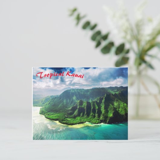 Schilderachtig Tropisch eiland Hawaii Briefkaart (Staand voorkant)