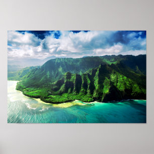Schilderachtig Tropisch eiland Hawaii Poster