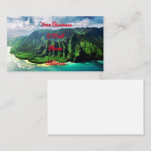 Schilderachtig Tropisch eiland Hawaii Visitekaartje (Voorkant / Achterkant)