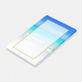 Schilderachtig tropisch strand met een turquoise Z Post-it® Notes (Schuin)